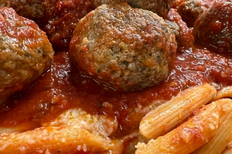 Meatballs Mostaccioli Italian Catering